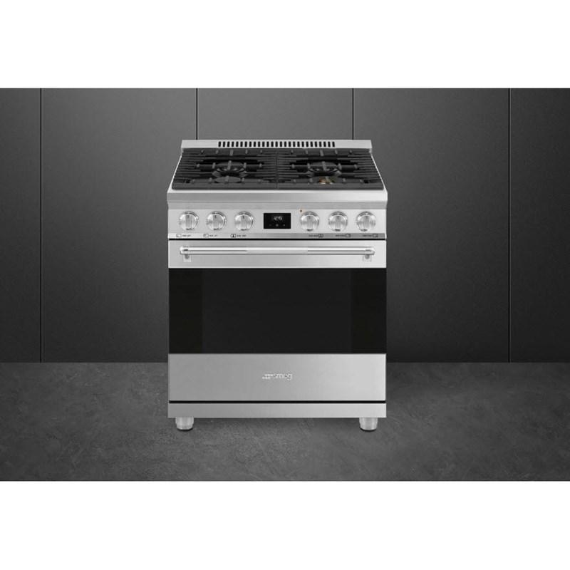 Smeg Dual Fuel Range 30" SPR30UGMX