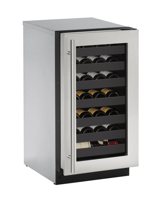 U-Line 2218WC 18" Wine Refrigerator Stainless Glass Door U-2218WCS-00B