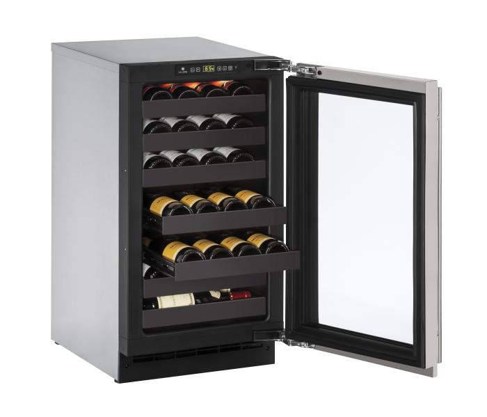 U-Line 2218WC 18" Wine Refrigerator Stainless Glass Door U-2218WCS-00B