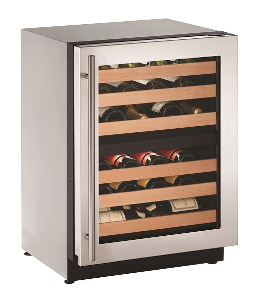 U-Line 2224ZWC 24" Dual-Zone Wine Refrigerator Stainless U-2224ZWCS-00B