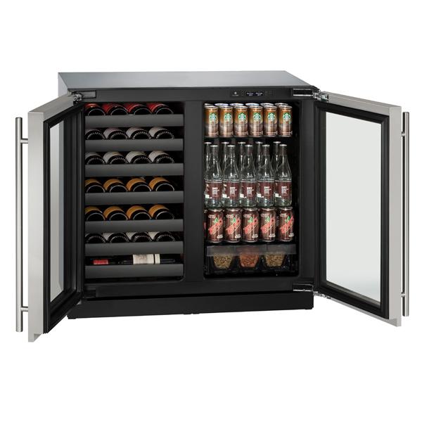 U-Line 3036BVWC 36" Beverage Center / Wine Stainless U-3036BVWCS-00B