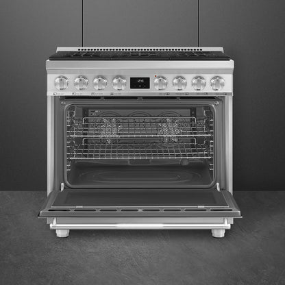 Smeg Dual Fuel Range 36" SPR36UGMX