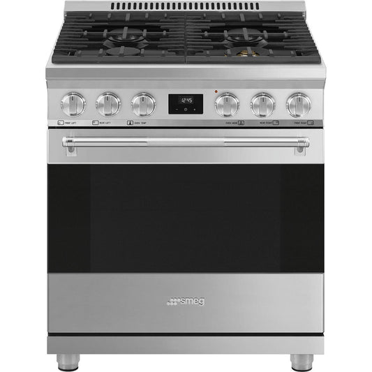 Smeg Dual Fuel Range 30" SPR30UGMX