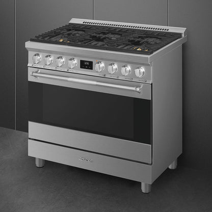 Smeg Dual Fuel Range 36" SPR36UGMX