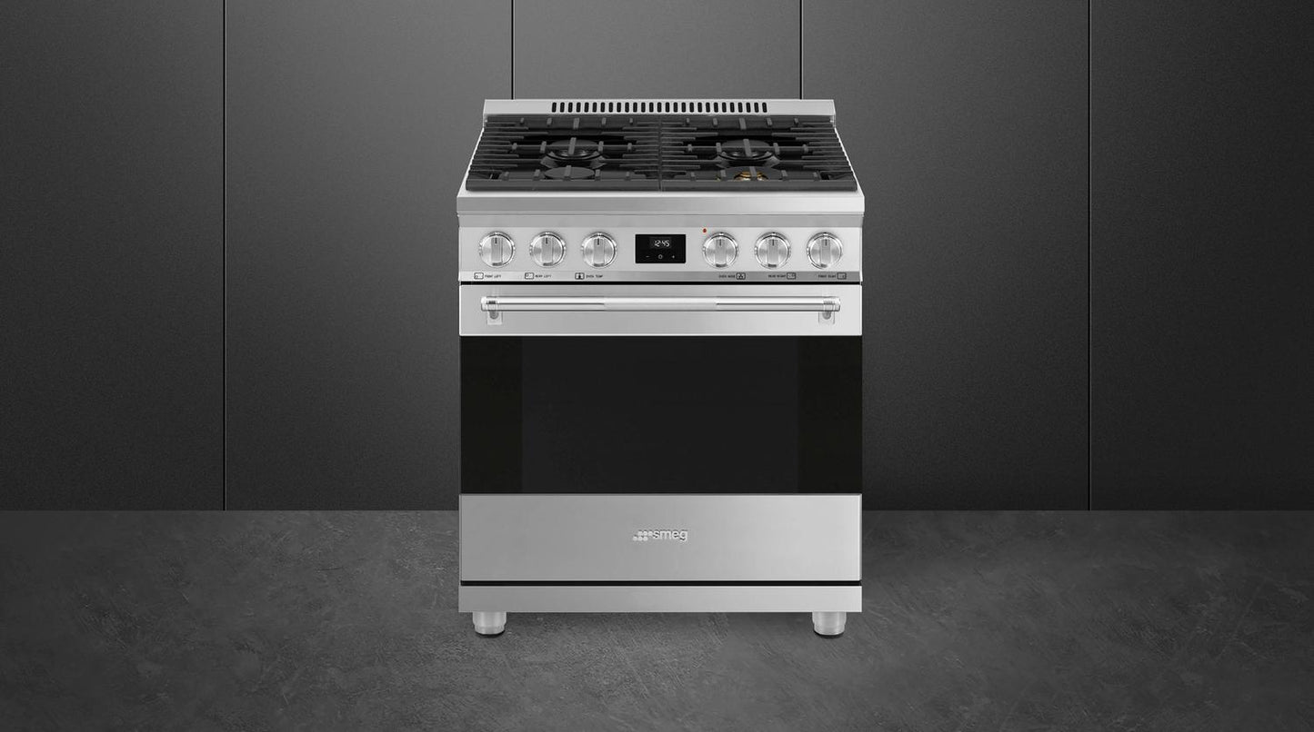 Smeg Dual Fuel Range 30" SPR30UGMX