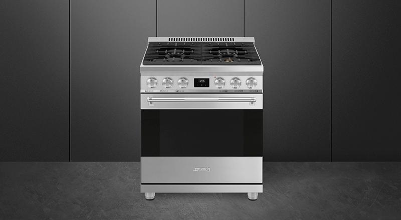 Smeg Dual Fuel Range 30" SPR30UGMX